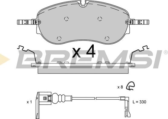 Bremsi BP3949 - Kit de plaquettes de frein, frein à disque cwaw.fr