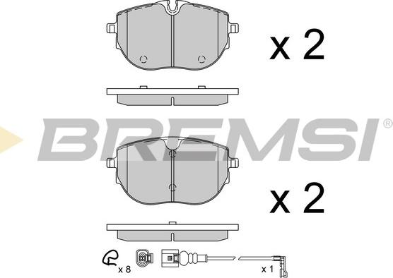 Bremsi BP3944 - Kit de plaquettes de frein, frein à disque cwaw.fr