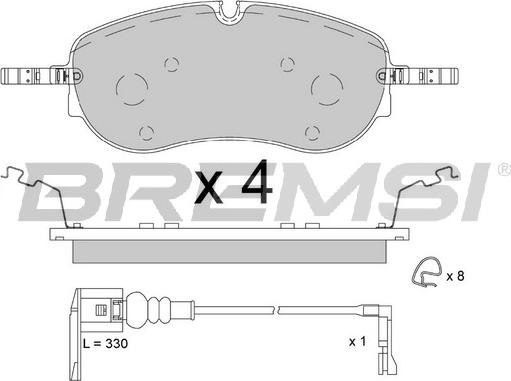 Bremsi BP3911 - Kit de plaquettes de frein, frein à disque cwaw.fr