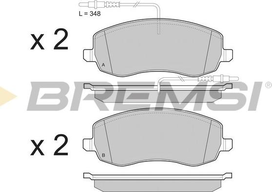 Bremsi BP3499 - Kit de plaquettes de frein, frein à disque cwaw.fr