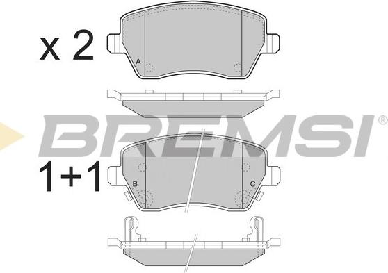 Bremsi BP3495 - Kit de plaquettes de frein, frein à disque cwaw.fr