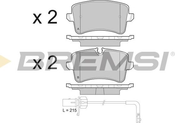 Bremsi BP3493 - Kit de plaquettes de frein, frein à disque cwaw.fr