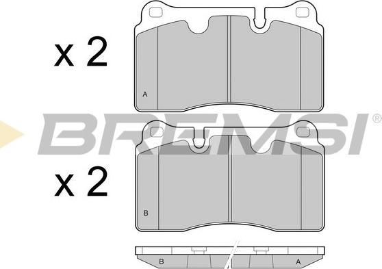 Bremsi BP3444 - Kit de plaquettes de frein, frein à disque cwaw.fr