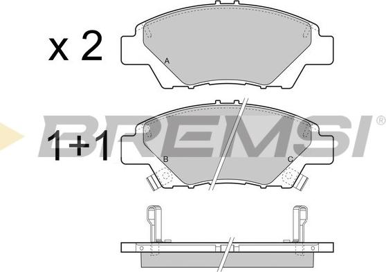 Bremsi BP3446 - Kit de plaquettes de frein, frein à disque cwaw.fr