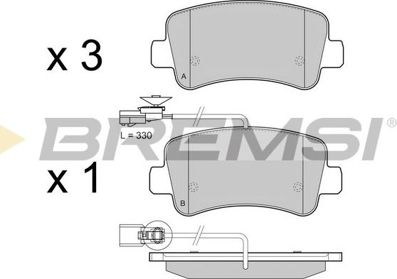 Bremsi BP3441 - Kit de plaquettes de frein, frein à disque cwaw.fr