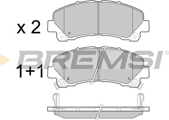 Bremsi BP3442 - Kit de plaquettes de frein, frein à disque cwaw.fr