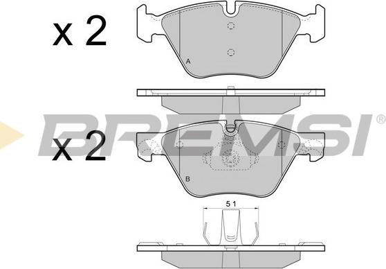 Bremsi BP3447 - Kit de plaquettes de frein, frein à disque cwaw.fr