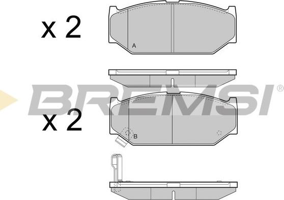 Bremsi BP3455 - Kit de plaquettes de frein, frein à disque cwaw.fr