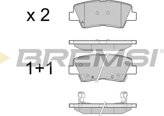 Bremsi BP3456 - Kit de plaquettes de frein, frein à disque cwaw.fr