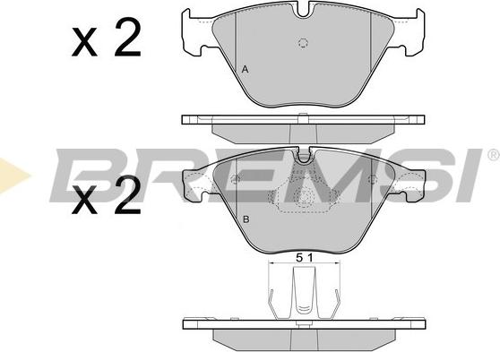 Bremsi BP3452 - Kit de plaquettes de frein, frein à disque cwaw.fr