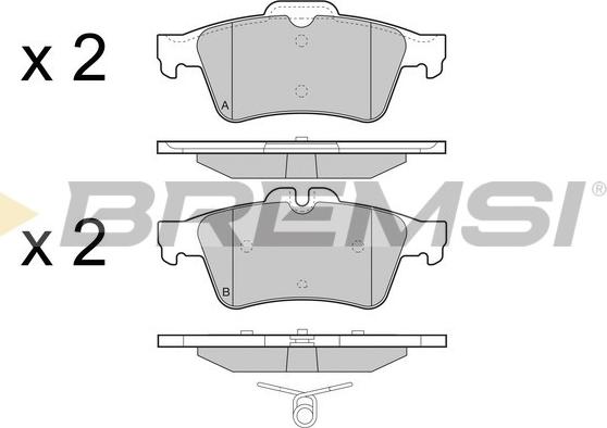 Bremsi BP3465 - Kit de plaquettes de frein, frein à disque cwaw.fr