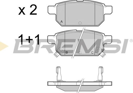 Bremsi BP3467 - Kit de plaquettes de frein, frein à disque cwaw.fr