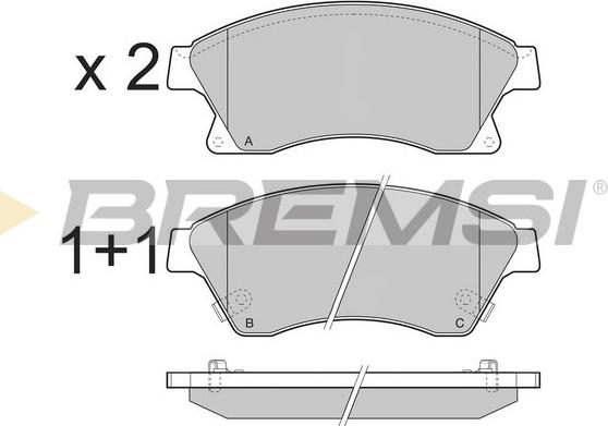 Bremsi BP3404 - Kit de plaquettes de frein, frein à disque cwaw.fr