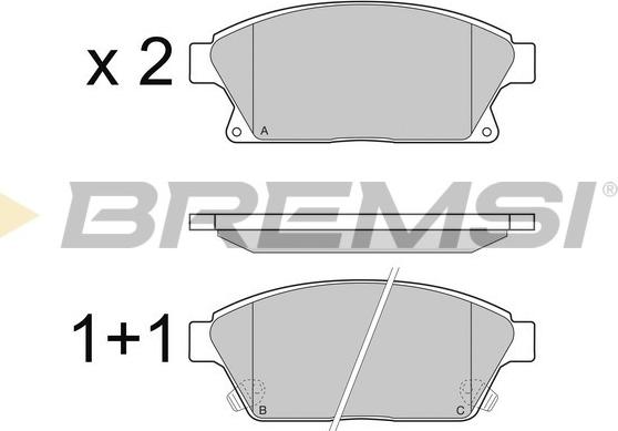 Bremsi BP3405 - Kit de plaquettes de frein, frein à disque cwaw.fr