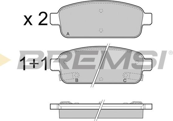 Bremsi BP3406 - Kit de plaquettes de frein, frein à disque cwaw.fr