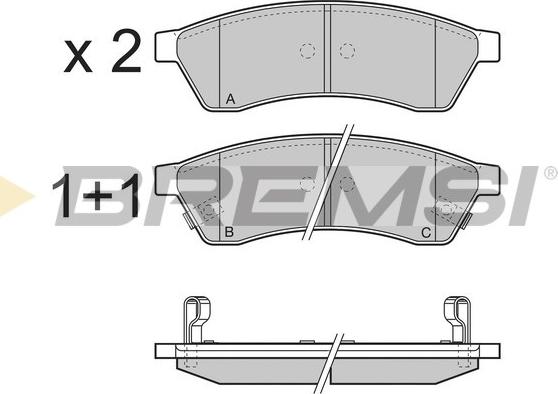 Bremsi BP3400 - Kit de plaquettes de frein, frein à disque cwaw.fr