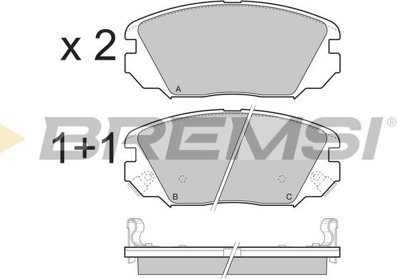 Bremsi BP3401 - Kit de plaquettes de frein, frein à disque cwaw.fr