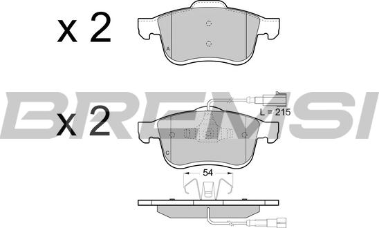 Bremsi BP3413 - Kit de plaquettes de frein, frein à disque cwaw.fr