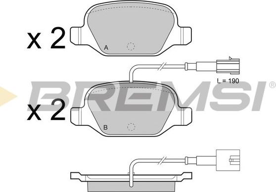 Bremsi BP3489 - Kit de plaquettes de frein, frein à disque cwaw.fr