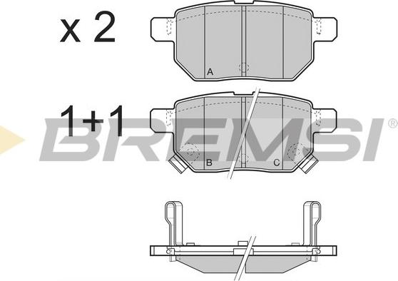 Bremsi BP3485 - Kit de plaquettes de frein, frein à disque cwaw.fr