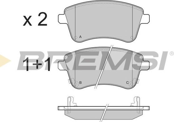 Bremsi BP3486 - Kit de plaquettes de frein, frein à disque cwaw.fr