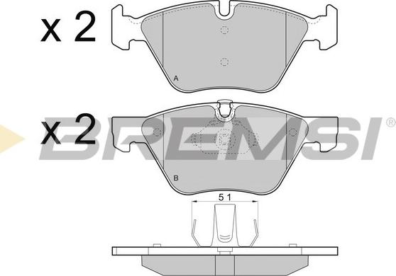 Bremsi BP3488 - Kit de plaquettes de frein, frein à disque cwaw.fr