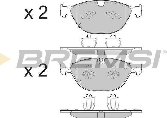 Bremsi BP3483 - Kit de plaquettes de frein, frein à disque cwaw.fr