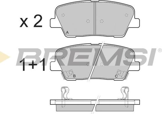 Bremsi BP3435 - Kit de plaquettes de frein, frein à disque cwaw.fr