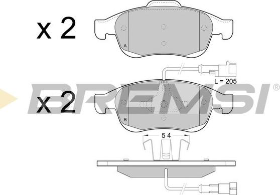 Bremsi BP3436 - Kit de plaquettes de frein, frein à disque cwaw.fr