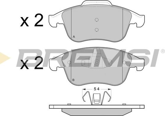 Bremsi BP3430 - Kit de plaquettes de frein, frein à disque cwaw.fr