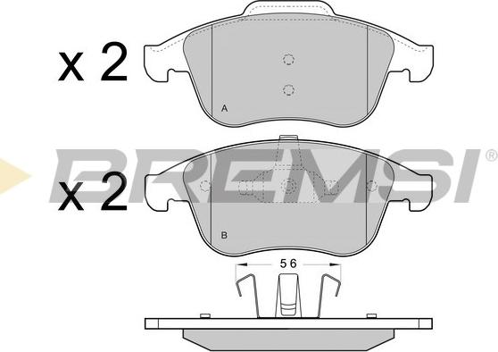 Bremsi BP3431 - Kit de plaquettes de frein, frein à disque cwaw.fr