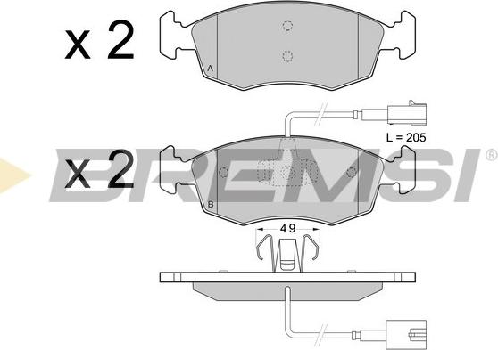 Bremsi BP3433 - Kit de plaquettes de frein, frein à disque cwaw.fr