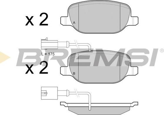 Bremsi BP3437 - Kit de plaquettes de frein, frein à disque cwaw.fr