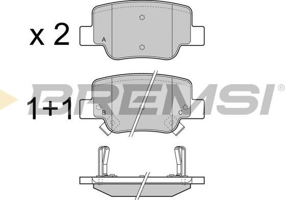 Bremsi BP3424 - Kit de plaquettes de frein, frein à disque cwaw.fr