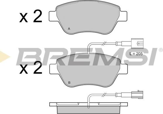 Bremsi BP3425 - Kit de plaquettes de frein, frein à disque cwaw.fr