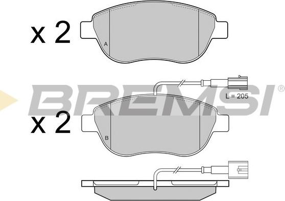 Bremsi BP3426 - Kit de plaquettes de frein, frein à disque cwaw.fr