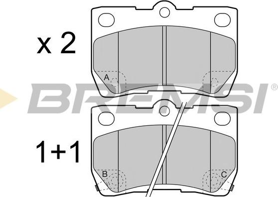 Bremsi BP3420 - Kit de plaquettes de frein, frein à disque cwaw.fr