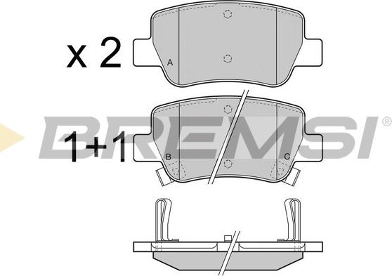 Bremsi BP3423 - Kit de plaquettes de frein, frein à disque cwaw.fr