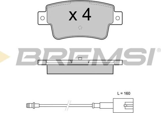 Bremsi BP3427 - Kit de plaquettes de frein, frein à disque cwaw.fr