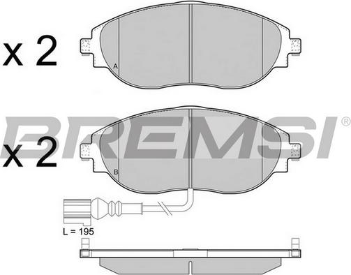 Bremsi BP3474CE - Kit de plaquettes de frein, frein à disque cwaw.fr