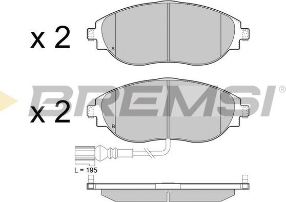 Bremsi BP3474 - Kit de plaquettes de frein, frein à disque cwaw.fr