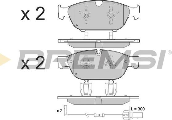 Bremsi BP3476 - Kit de plaquettes de frein, frein à disque cwaw.fr