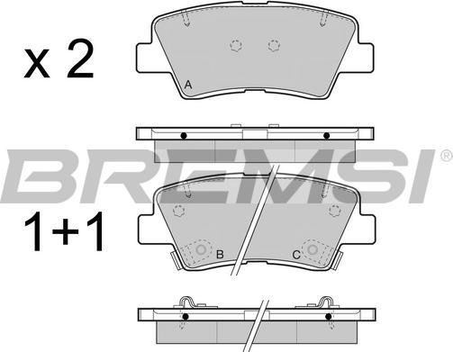 Bremsi BP3471 - Kit de plaquettes de frein, frein à disque cwaw.fr