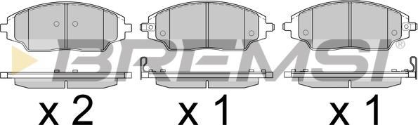 Bremsi BP3599 - Kit de plaquettes de frein, frein à disque cwaw.fr