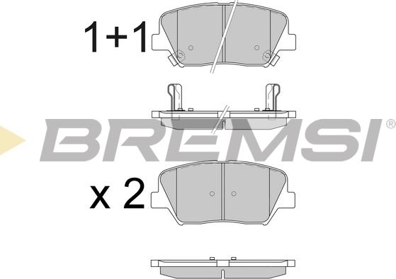 Bremsi BP3596 - Kit de plaquettes de frein, frein à disque cwaw.fr