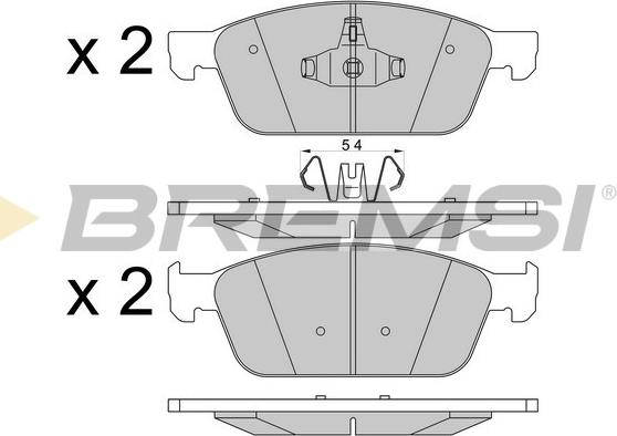 Bremsi BP3546 - Kit de plaquettes de frein, frein à disque cwaw.fr