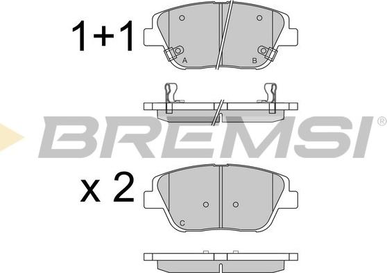 Bremsi BP3548 - Kit de plaquettes de frein, frein à disque cwaw.fr