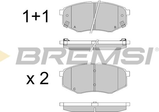 Bremsi BP3547 - Kit de plaquettes de frein, frein à disque cwaw.fr