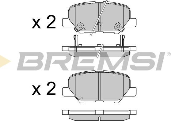 Bremsi BP3555 - Kit de plaquettes de frein, frein à disque cwaw.fr