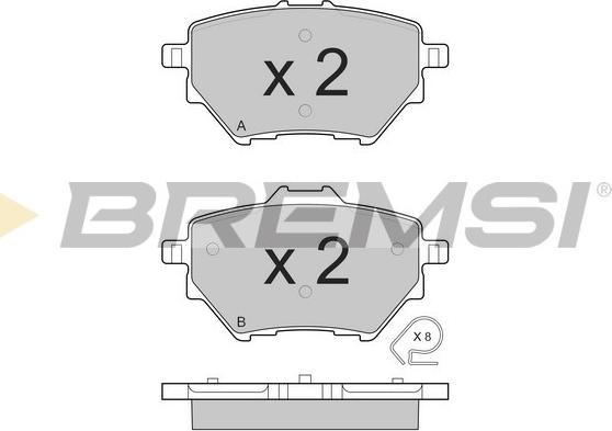 Bremsi BP3561 - Kit de plaquettes de frein, frein à disque cwaw.fr